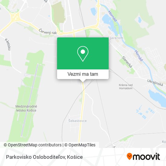 Parkovisko Osloboditeľov mapa