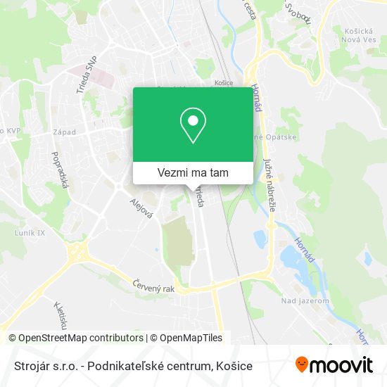 Strojár s.r.o. - Podnikateľské centrum mapa