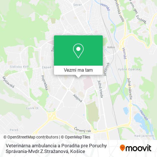 Veterinárna ambulancia a Poradňa pre Poruchy Správania-Mvdr.Z.Stražanová mapa