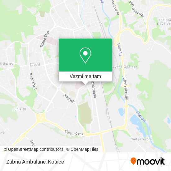 Zubna Ambulanc mapa