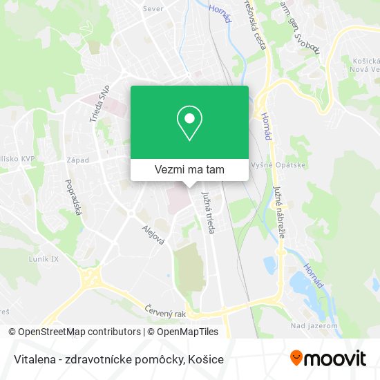 Vitalena - zdravotnícke pomôcky mapa