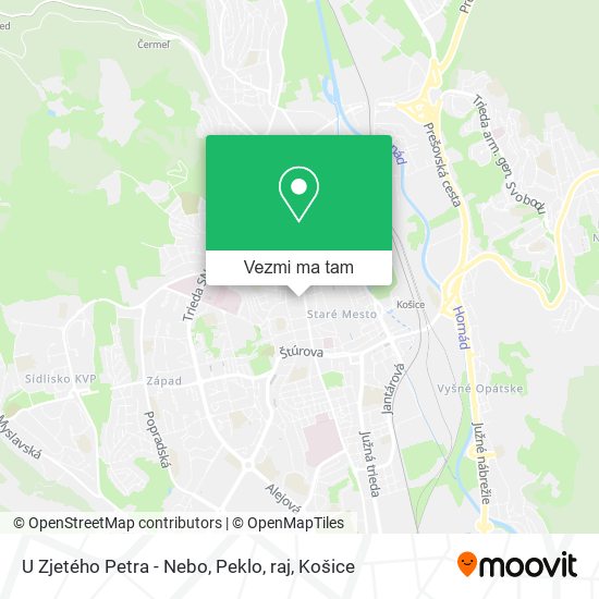 U Zjetého Petra - Nebo, Peklo, raj mapa