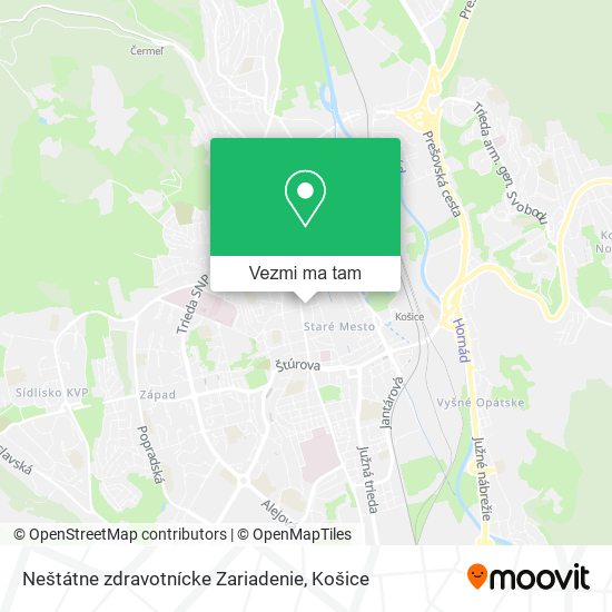 Neštátne zdravotnícke Zariadenie mapa