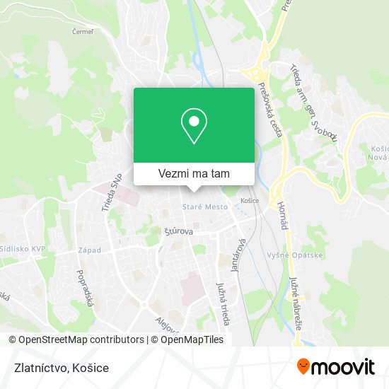 Zlatníctvo mapa