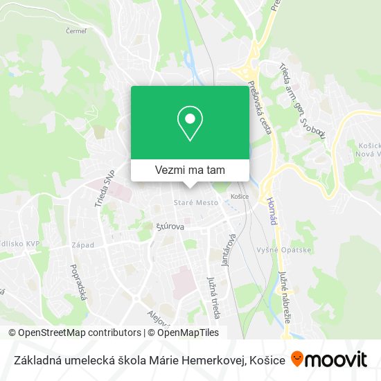 Základná umelecká škola Márie Hemerkovej mapa