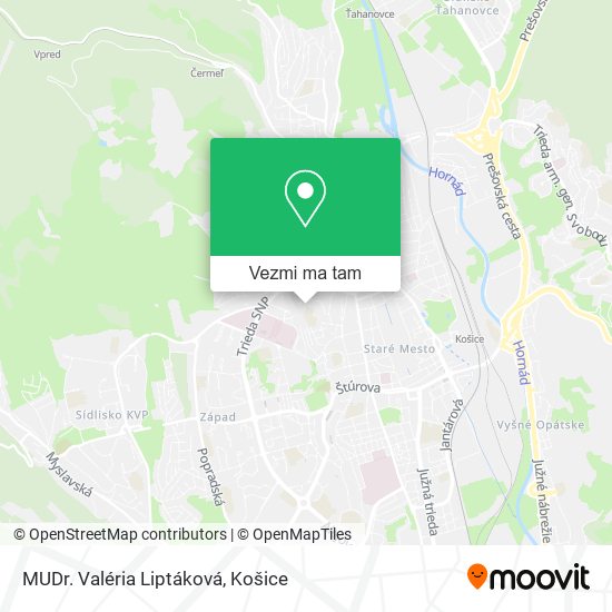 MUDr. Valéria Liptáková mapa