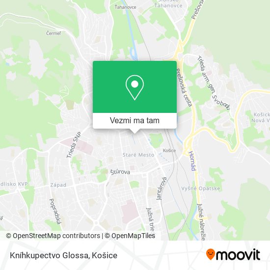 Kníhkupectvo Glossa mapa