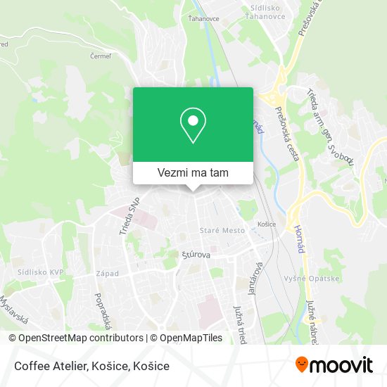 Coffee Atelier, Košice mapa