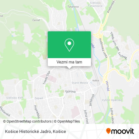 Košice Historické Jadro mapa