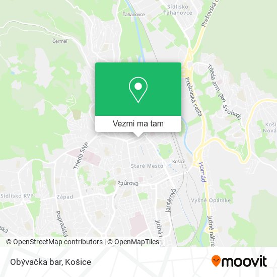 Obývačka bar mapa