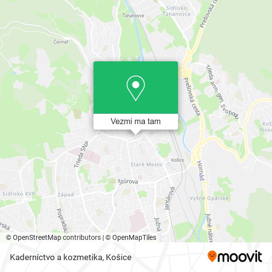 Kaderníctvo a kozmetika mapa