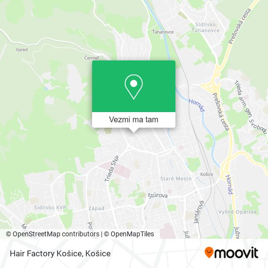 Hair Factory Košice mapa