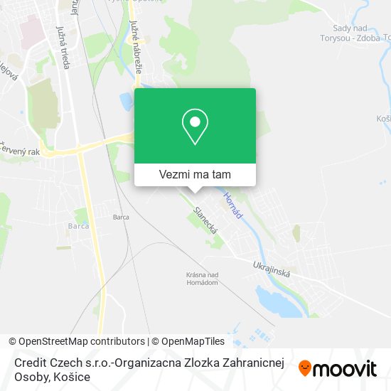 Credit Czech s.r.o.-Organizacna Zlozka Zahranicnej Osoby mapa