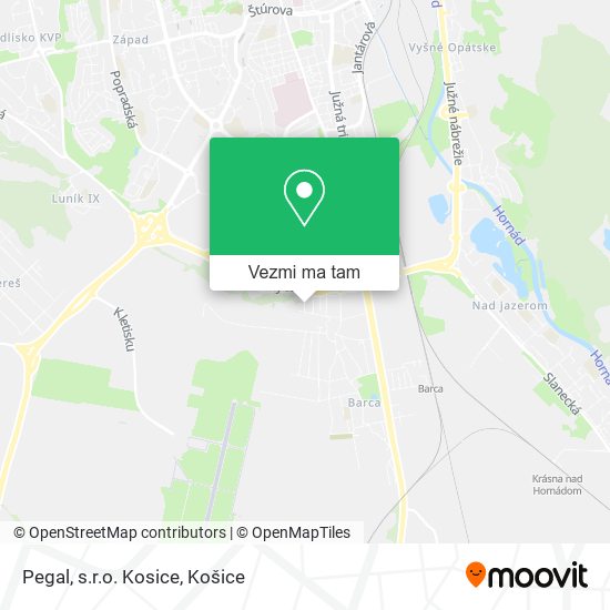 Pegal, s.r.o. Kosice mapa