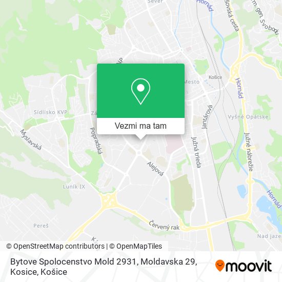 Bytove Spolocenstvo Mold 2931, Moldavska 29, Kosice mapa