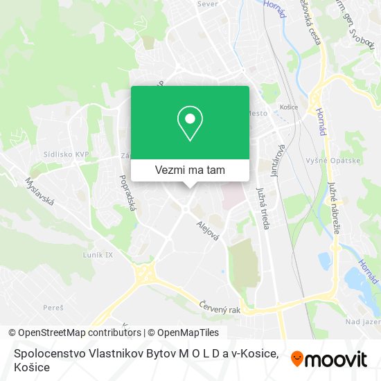 Spolocenstvo Vlastnikov Bytov M O L D a v-Kosice mapa