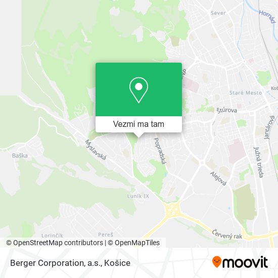 Berger Corporation, a.s. mapa