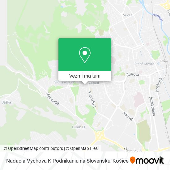 Nadacia-Vychova K Podnikaniu na Slovensku mapa