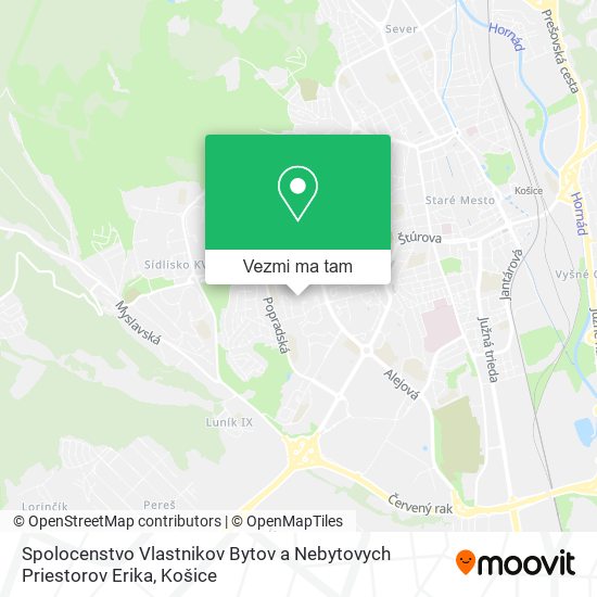 Spolocenstvo Vlastnikov Bytov a Nebytovych Priestorov Erika mapa