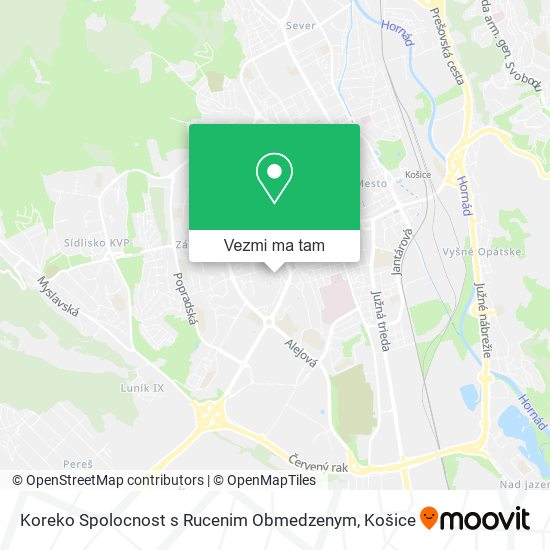 Koreko Spolocnost s Rucenim Obmedzenym mapa