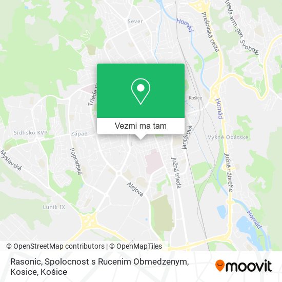 Rasonic, Spolocnost s Rucenim Obmedzenym, Kosice mapa