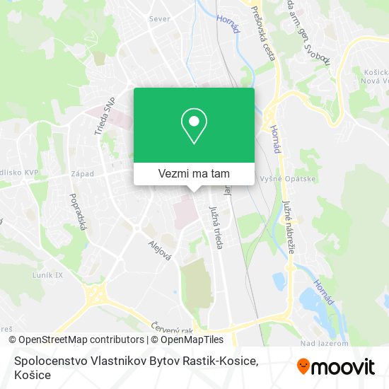 Spolocenstvo Vlastnikov Bytov Rastik-Kosice mapa