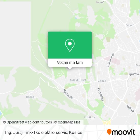 Ing. Juraj Tink-Tkc elektro servis mapa