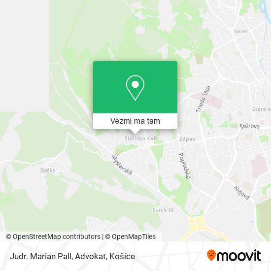 Judr. Marian Pall, Advokat mapa