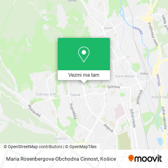 Maria Rosenbergova-Obchodna Cinnost mapa