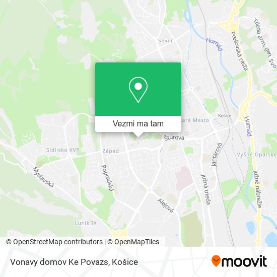 Vonavy domov Ke Povazs mapa