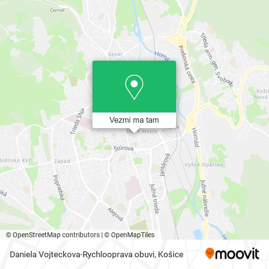 Daniela Vojteckova-Rychlooprava obuvi mapa