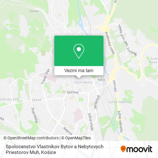 Spolocenstvo Vlastnikov Bytov a Nebytovych Priestorov Muh mapa