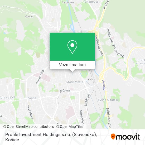 Profile Investment Holdings s.r.o. (Slovensko) mapa