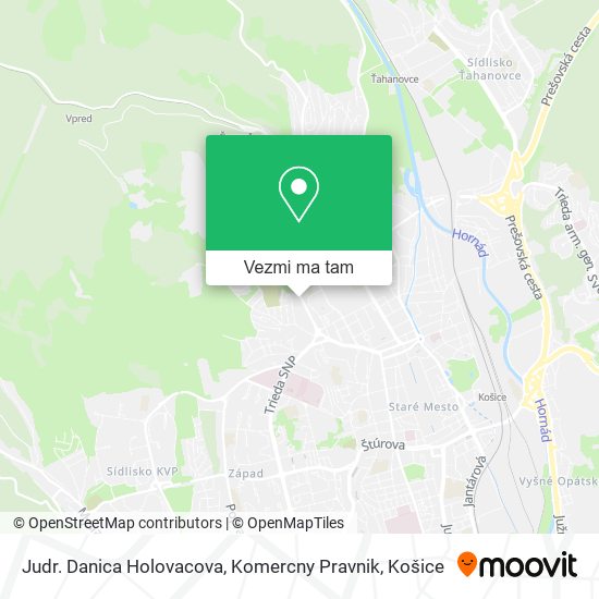 Judr. Danica Holovacova, Komercny Pravnik mapa