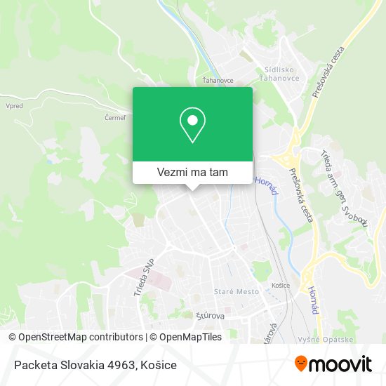 Packeta Slovakia 4963 mapa