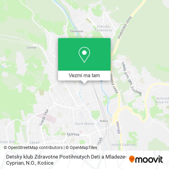 Detsky klub Zdravotne Postihnutych Deti a Mladeze-Cyprian, N.O. mapa