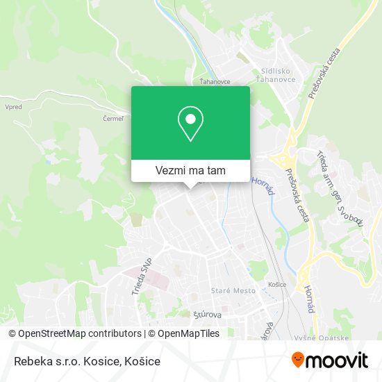 Rebeka s.r.o. Kosice mapa