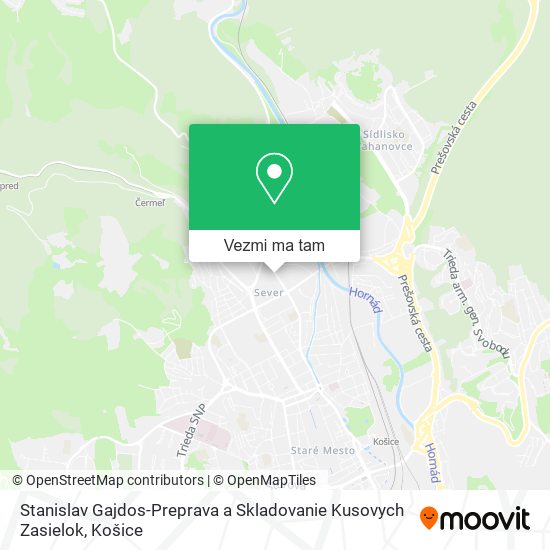 Stanislav Gajdos-Preprava a Skladovanie Kusovych Zasielok mapa