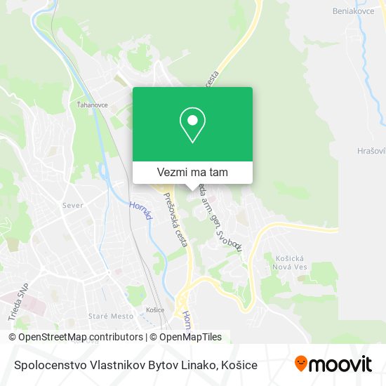 Spolocenstvo Vlastnikov Bytov Linako mapa