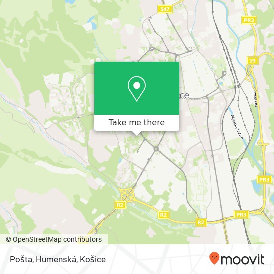 Pošta, Humenská mapa