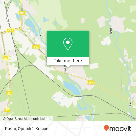 Pošta, Opatská mapa