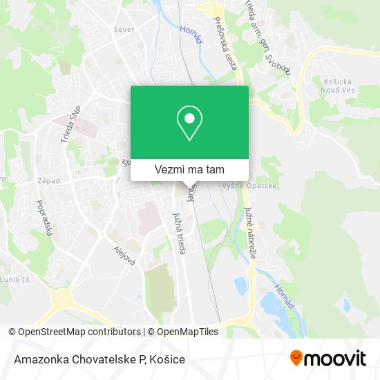 Amazonka Chovatelske P mapa