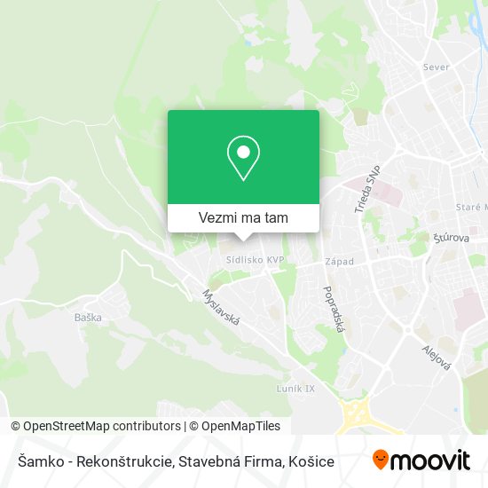 Šamko - Rekonštrukcie, Stavebná Firma mapa