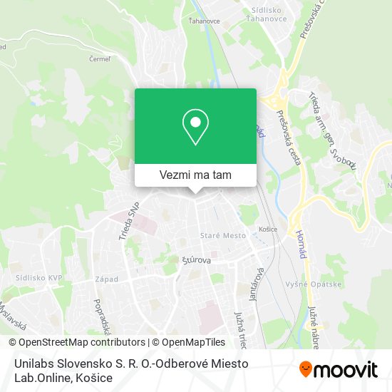 Unilabs Slovensko S. R. O.-Odberové Miesto Lab.Online mapa