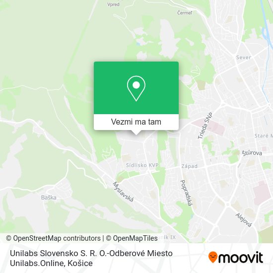 Unilabs Slovensko S. R. O.-Odberové Miesto Unilabs.Online mapa