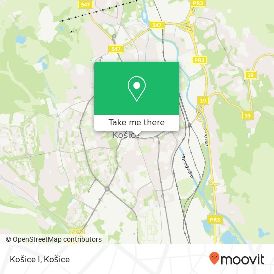 Košice I mapa