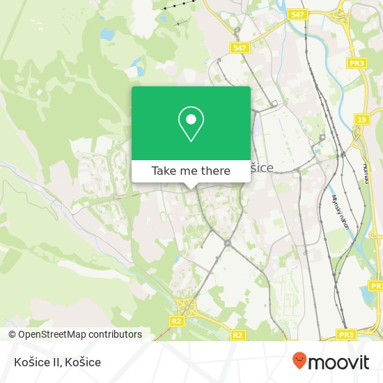 Košice II mapa