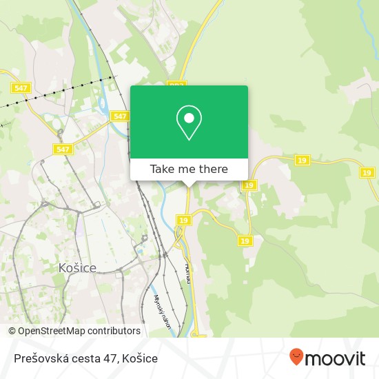 Prešovská cesta 47 mapa