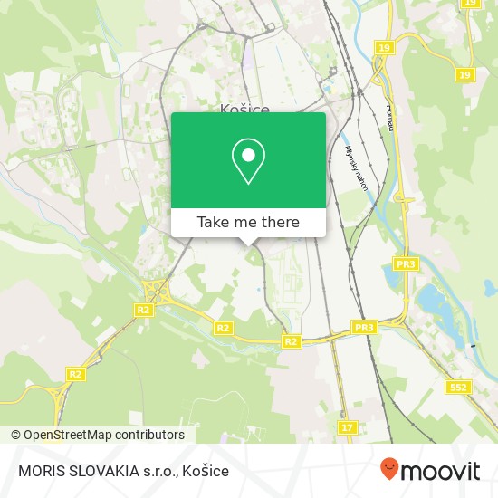 MORIS SLOVAKIA s.r.o. mapa