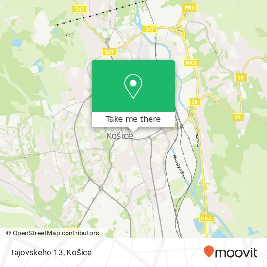 Tajovského 13 mapa